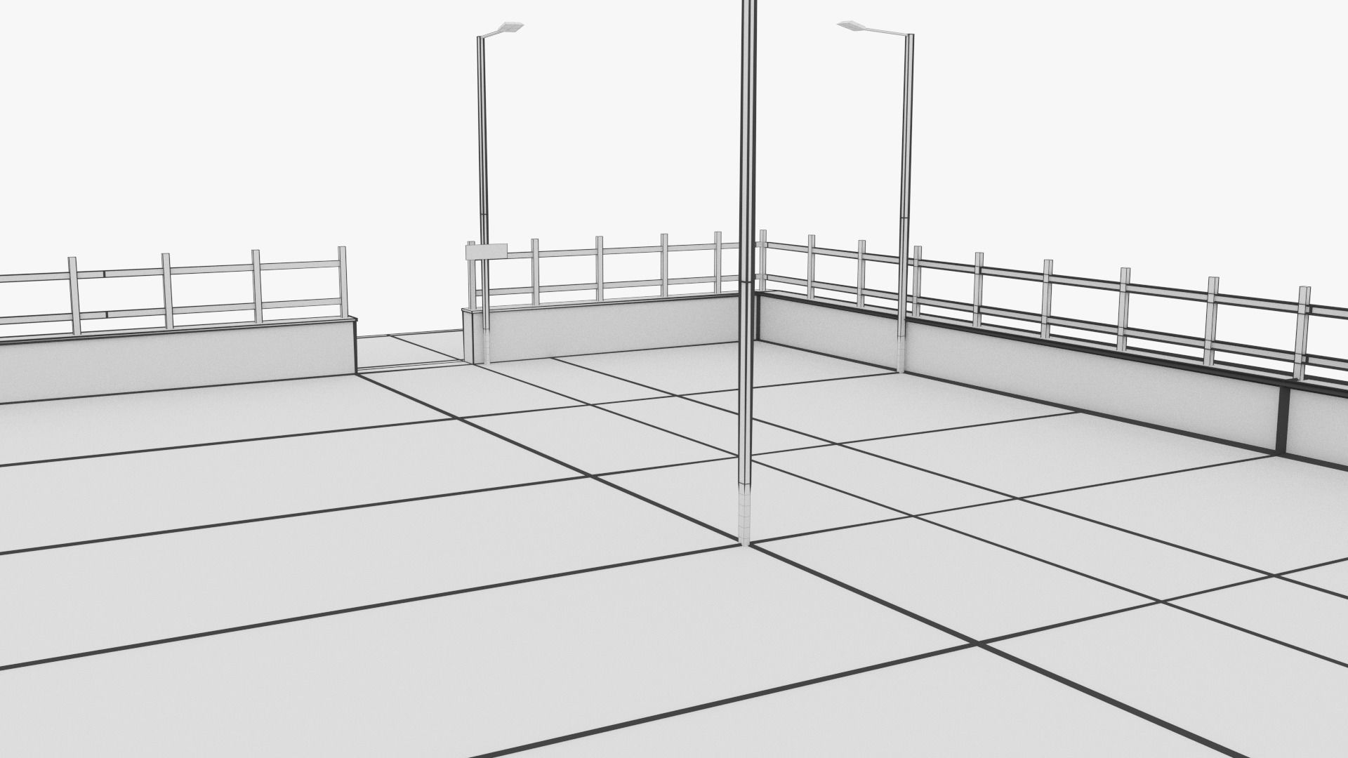 Parking Lot - Scene Low-poly 3D model_13