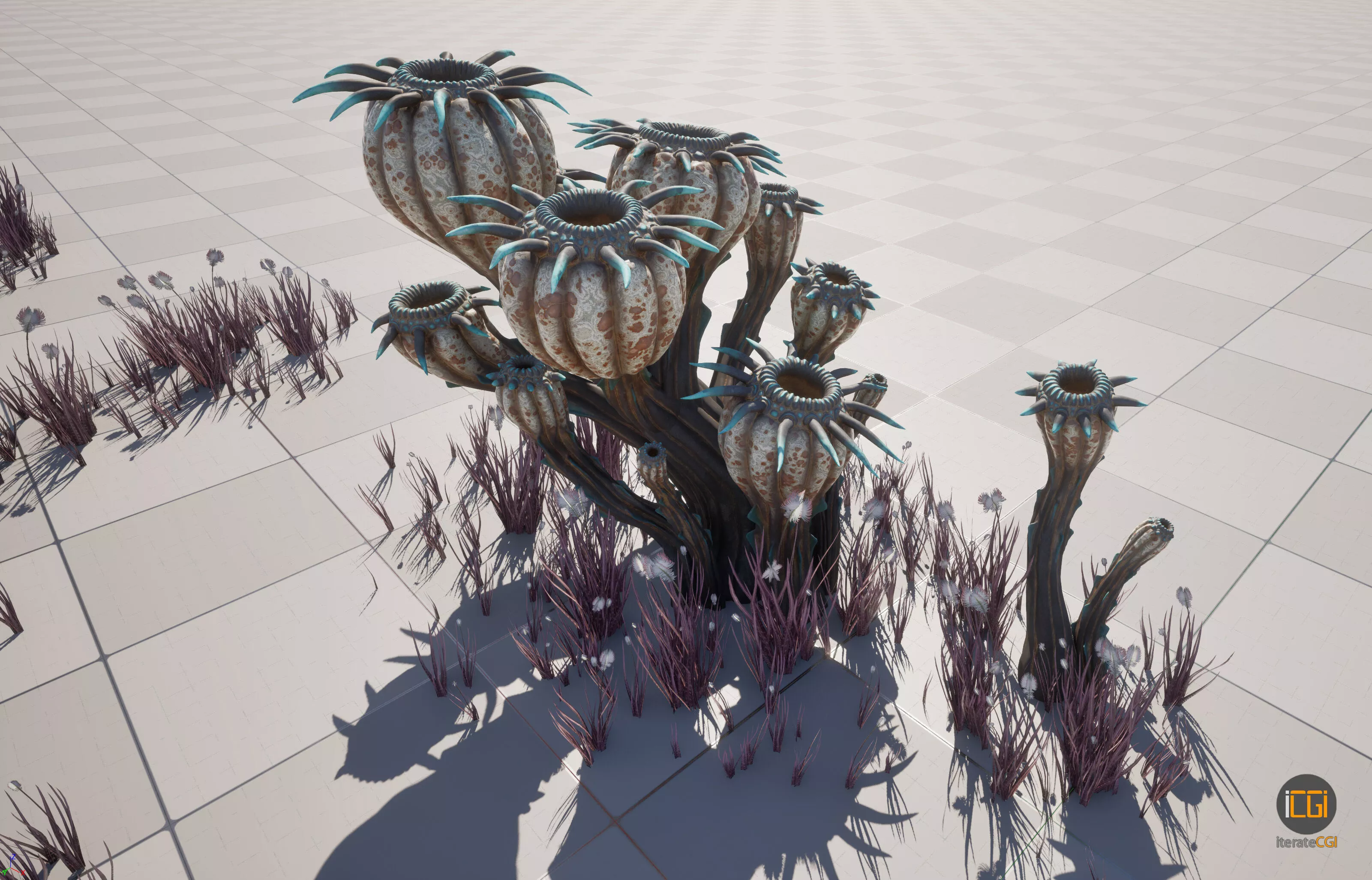 Alien Plant Carnivorous Type 1 Low-poly 3D model