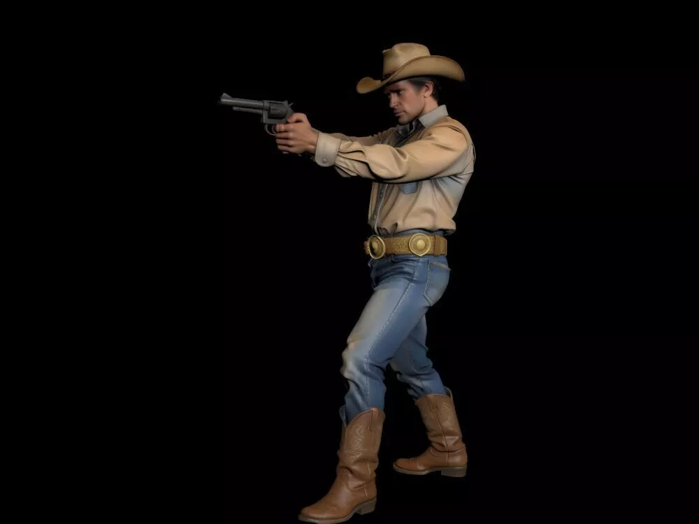 Western cowboy 3D model