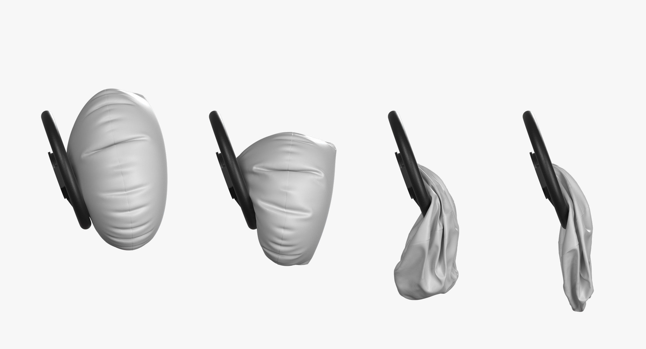 Driver Airbag Animated 3D model_2