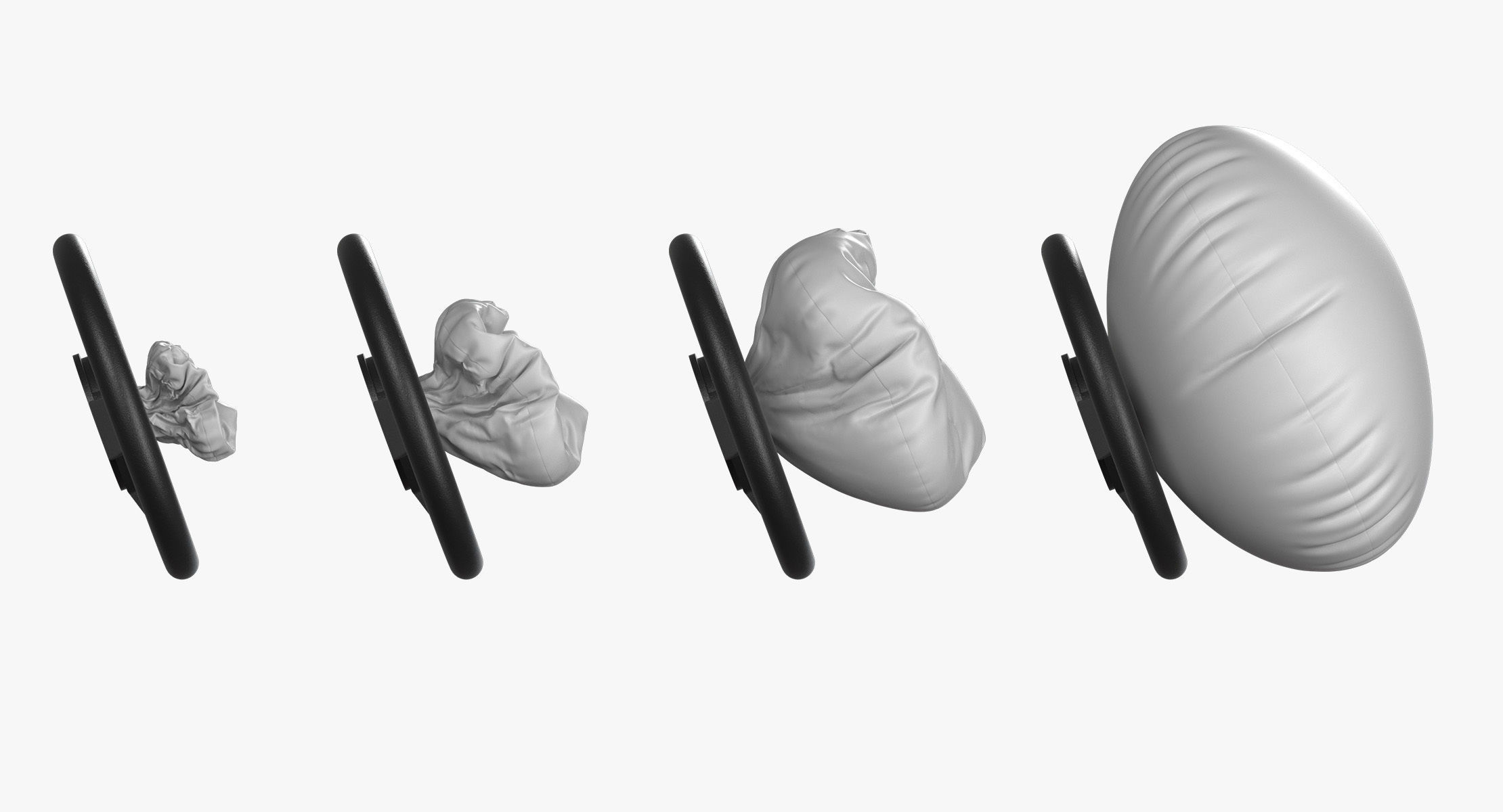 Driver Airbag Animated 3D model_4