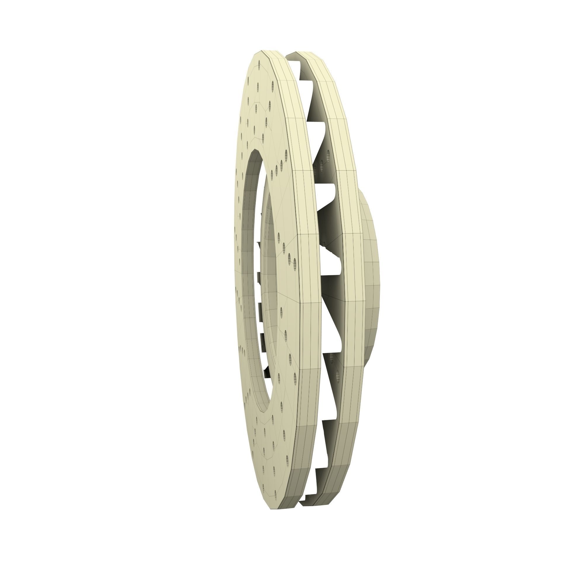 Sport Ventilated Brake Disk Low-poly 3D model_7