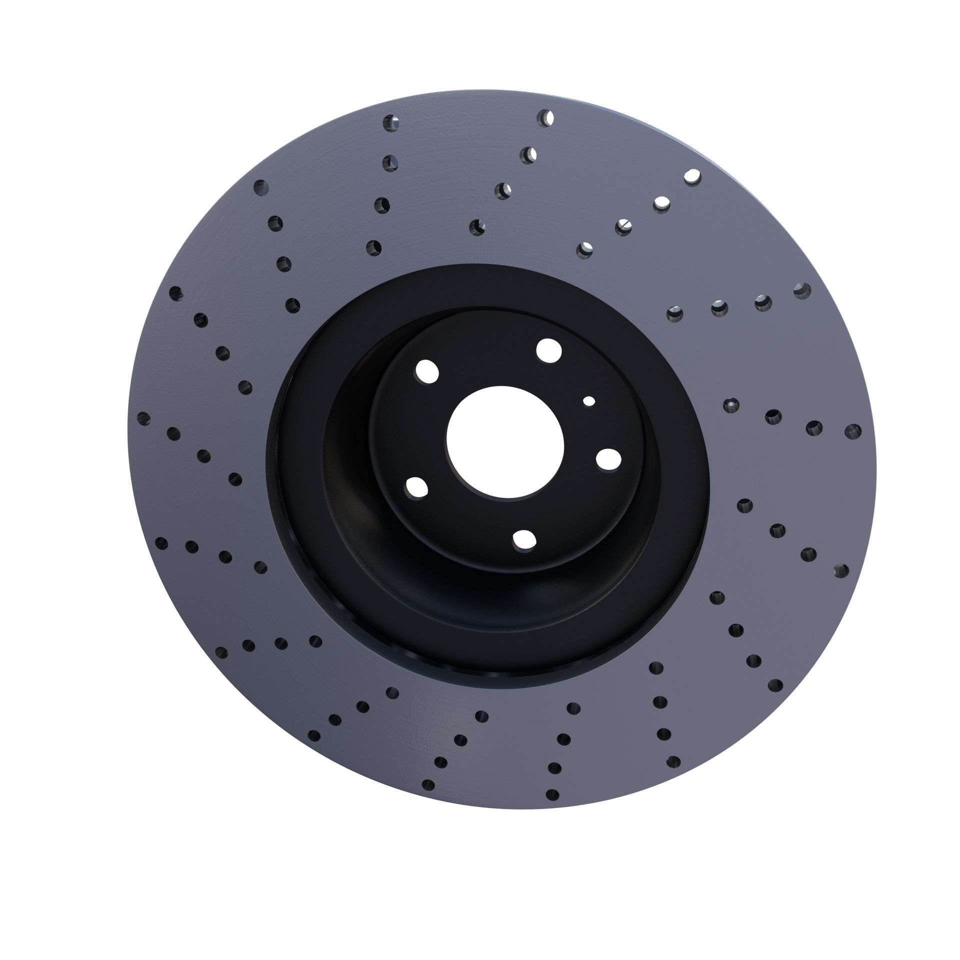 Sport Ventilated Brake Disk Low-poly 3D model_4