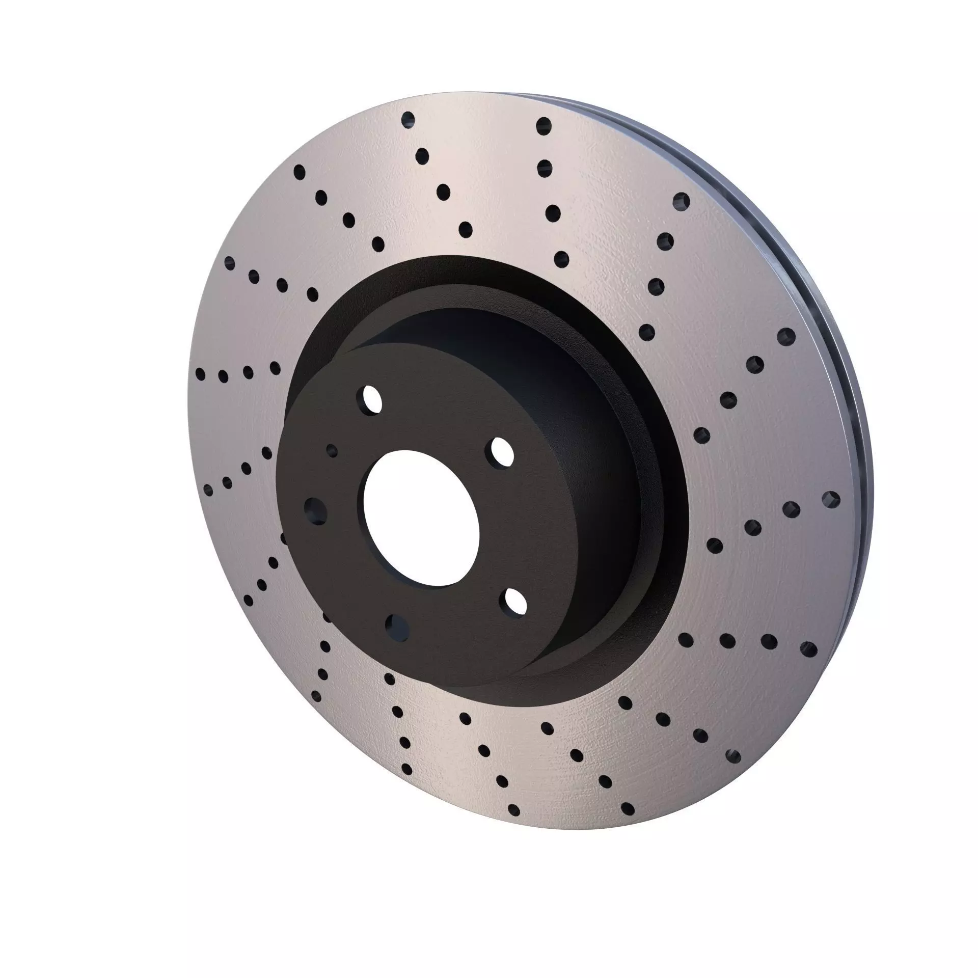 Sport Ventilated Brake Disk Low-poly 3D model_0