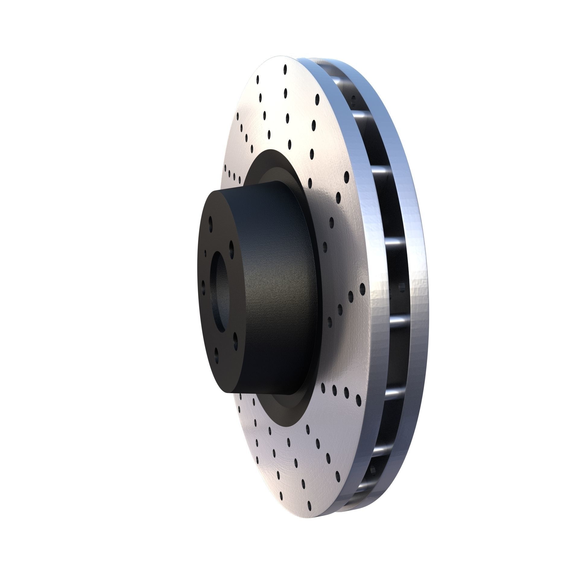 Sport Ventilated Brake Disk Low-poly 3D model_6