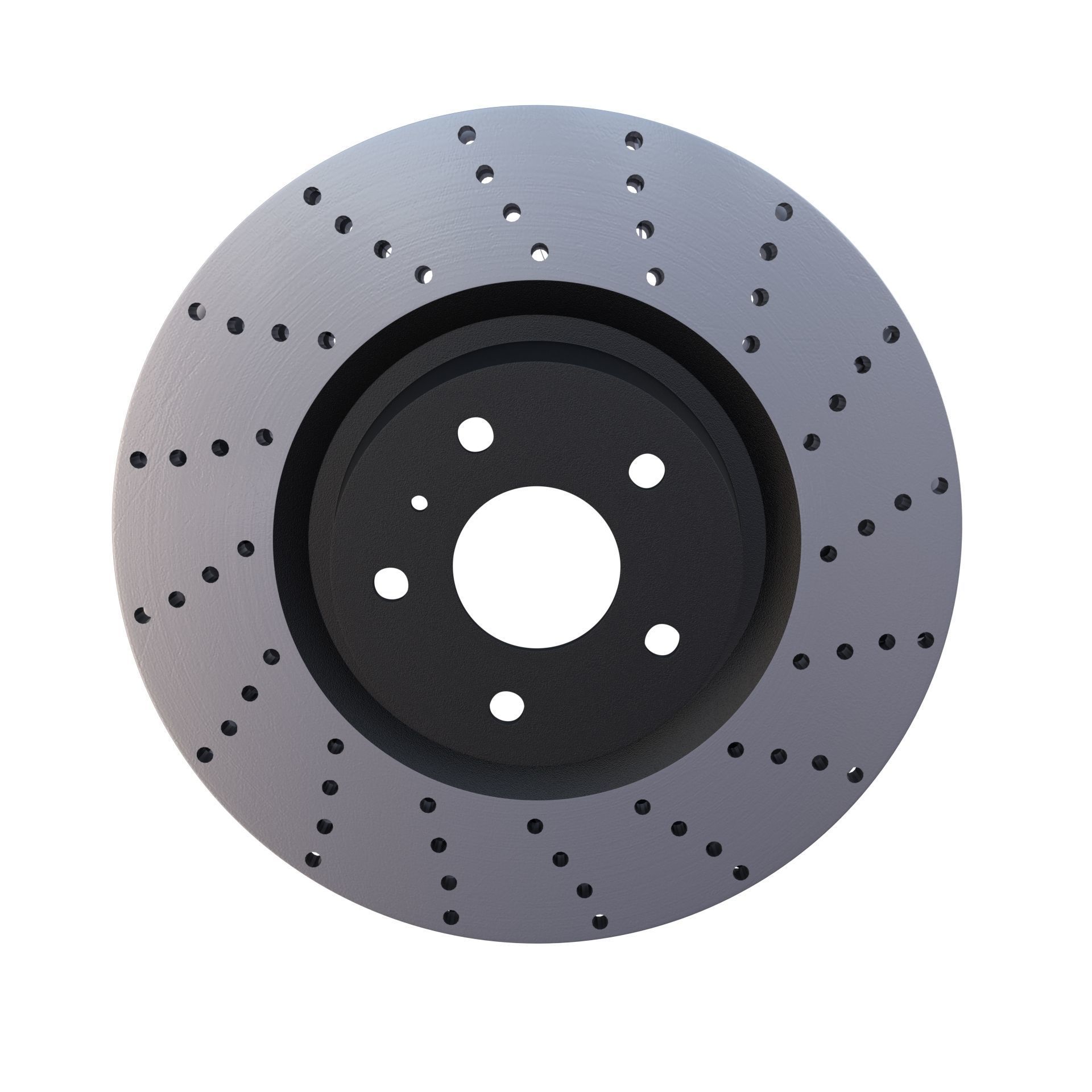 Sport Ventilated Brake Disk Low-poly 3D model_9