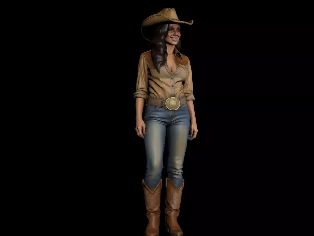 Western cowboy 3D model