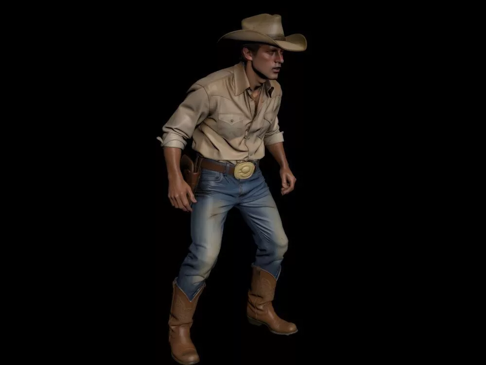 Western cowboy 3D model