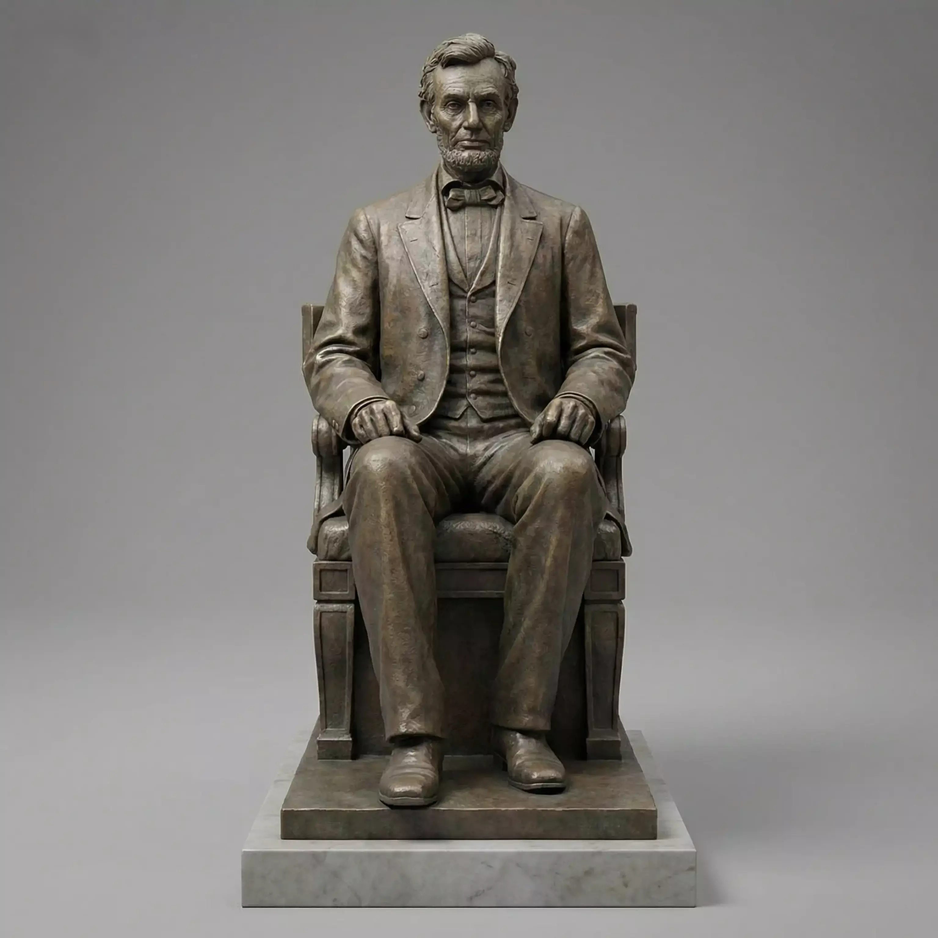 3D Printable Abraham Lincoln Seated Statue Lincoln Memorial 3D print model