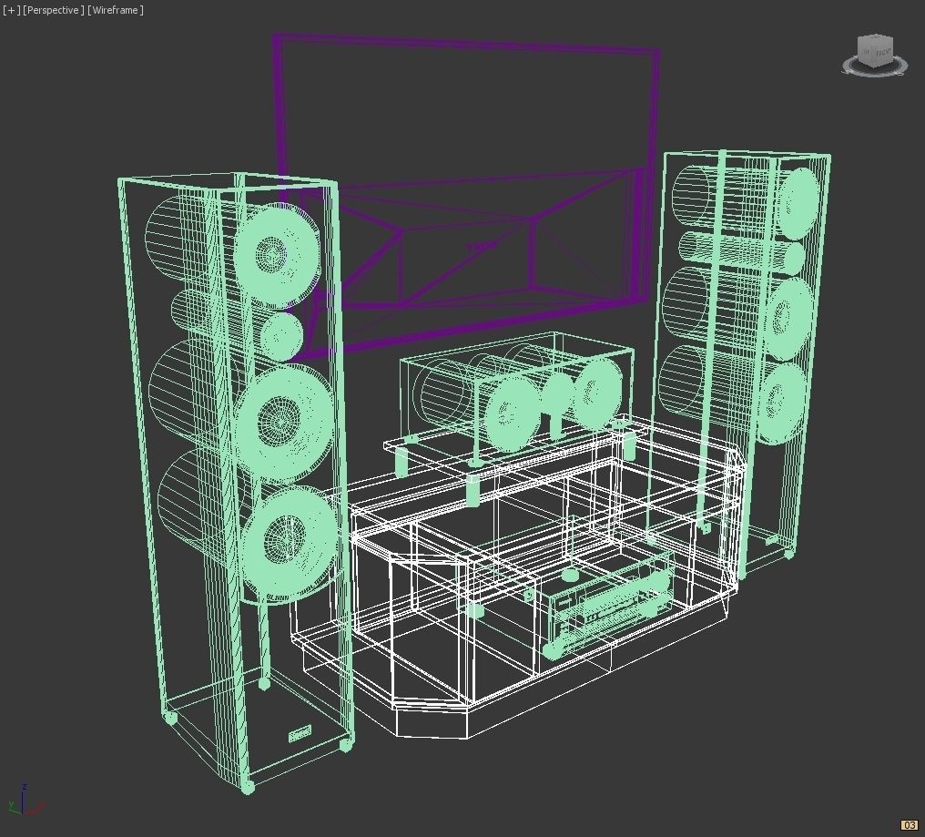 Modern TV Stand 3D model_5