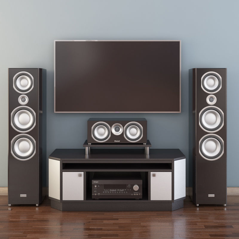 Modern TV Stand 3D model_1