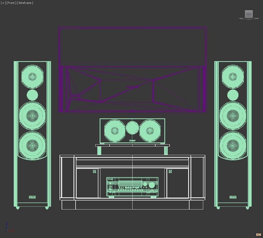 Modern TV Stand 3D model_4