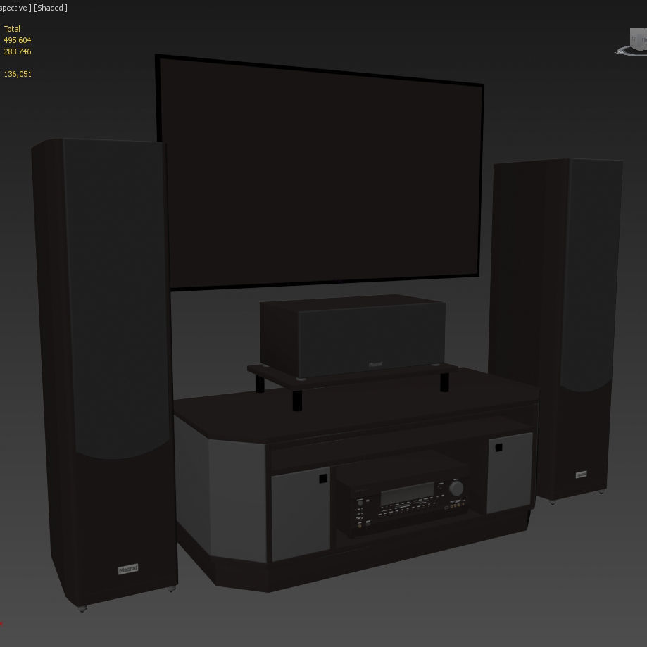 Modern TV Stand 3D model_3