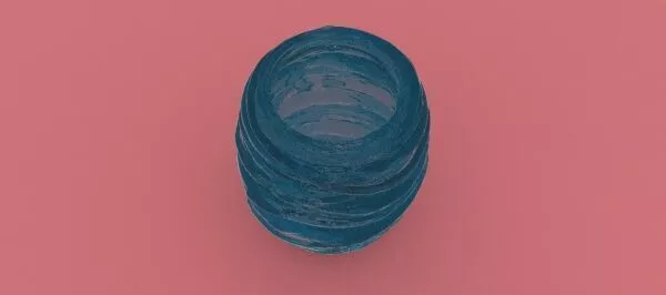 Blue Glass Vase 3D Model 3D print model
