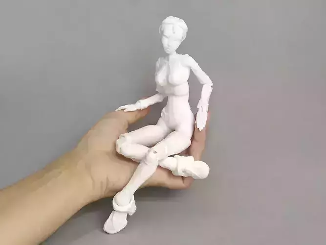 Lantea toy figure of woman 3D print model