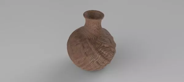 Rustic Wavy Wood Texture Vase 3D print model