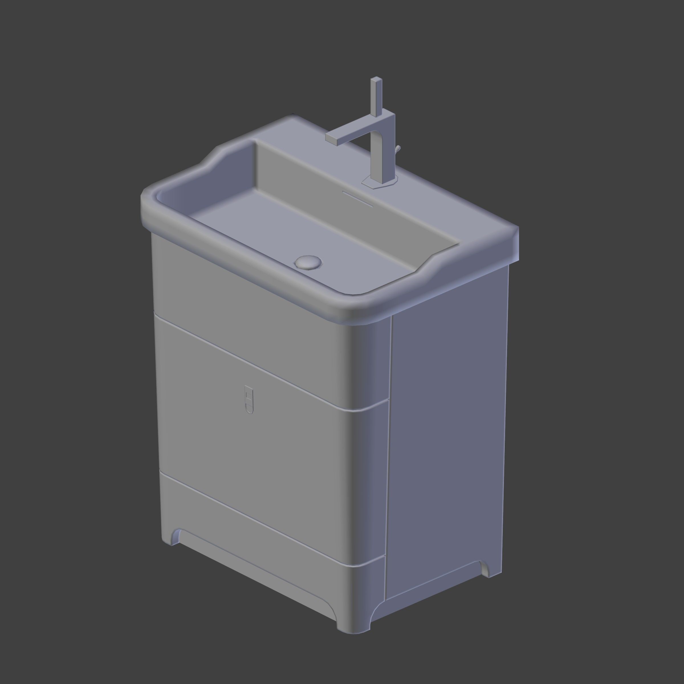 Sink and faucet 3D model_1