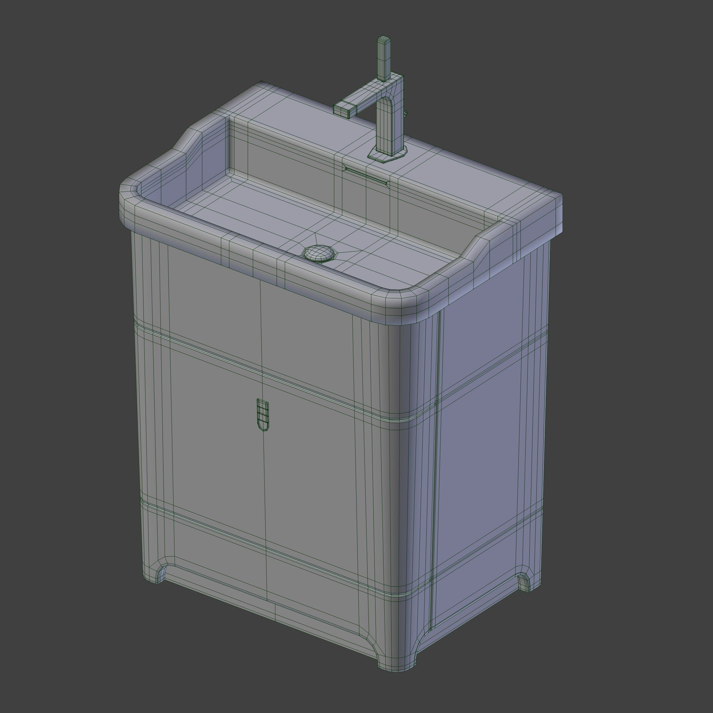 Sink and faucet 3D model_6