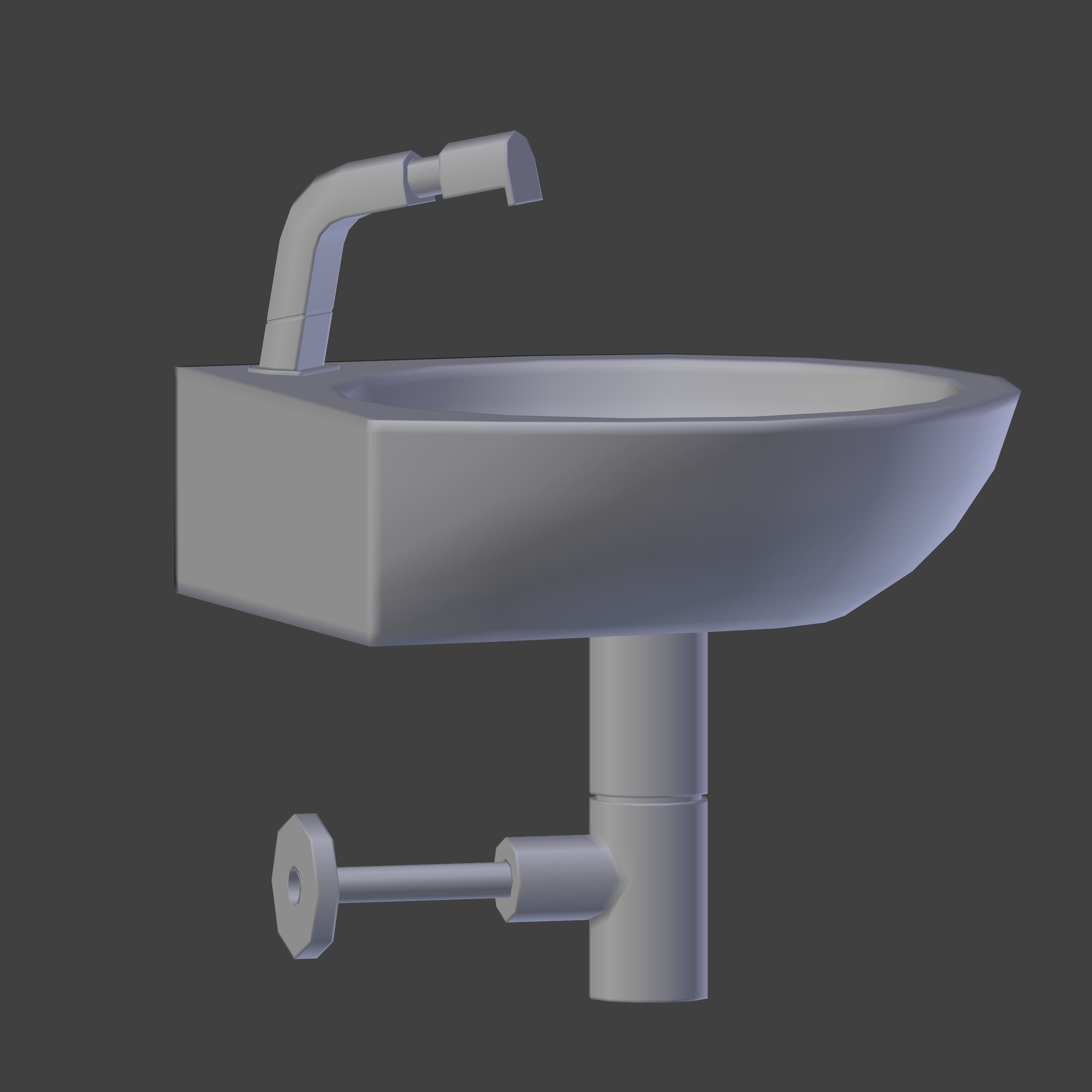 Sink and faucet Free 3D model_2