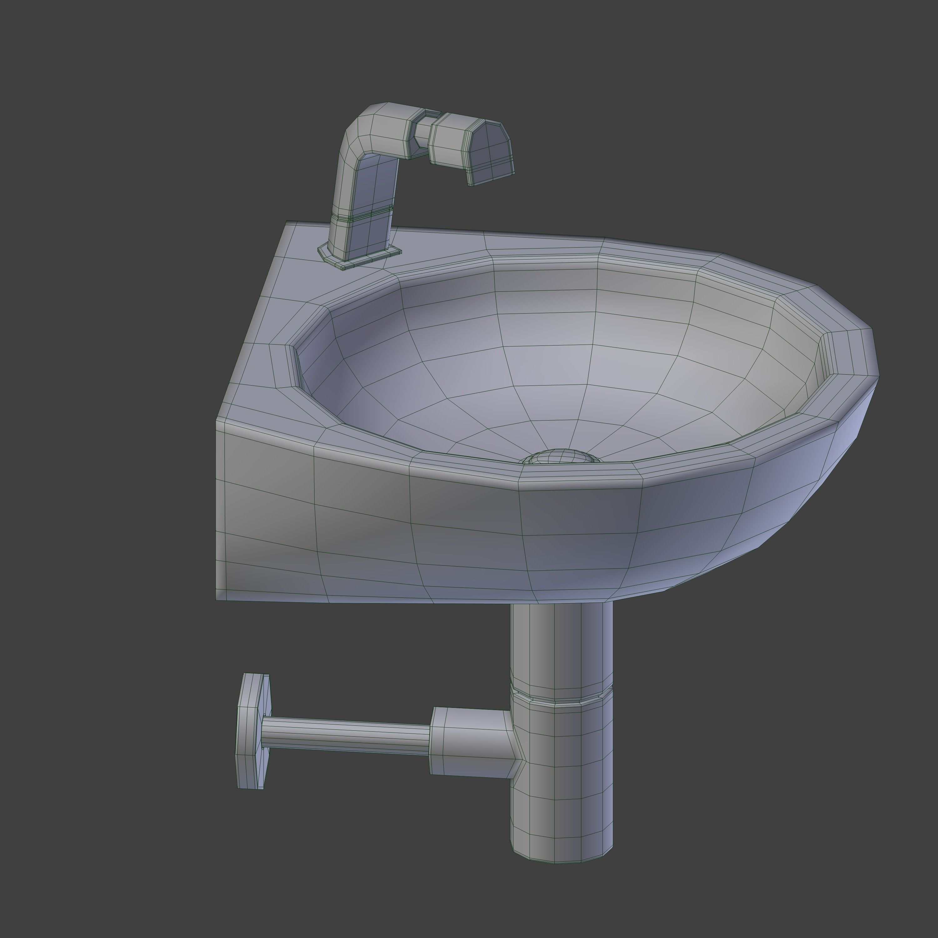 Sink and faucet Free 3D model_5