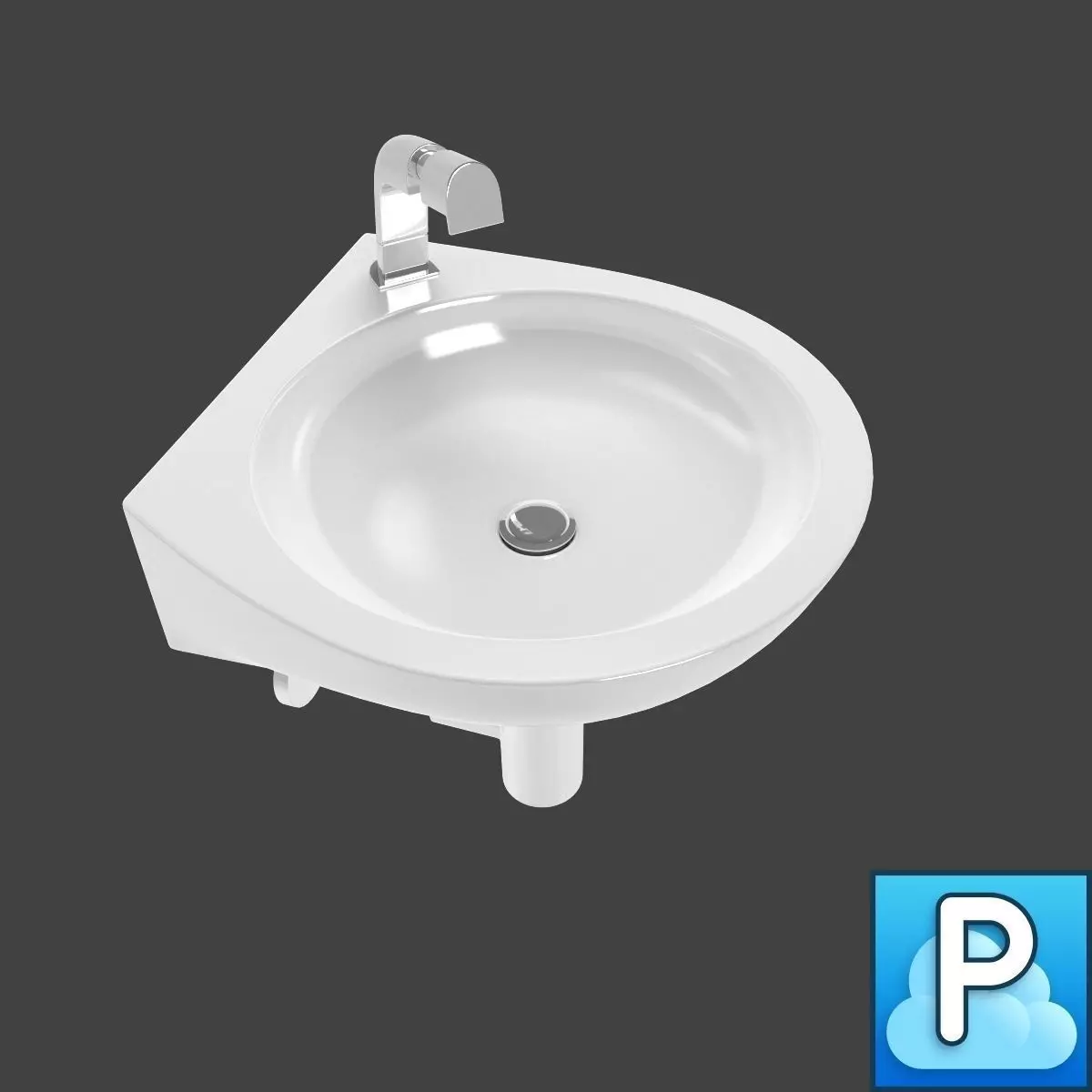 Sink and faucet Free 3D model_0