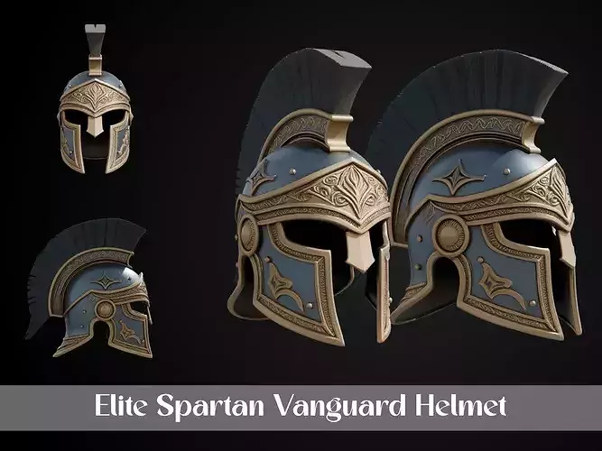 Stylized Mythic Spartan Helmet - Elite Spartan Vanguard