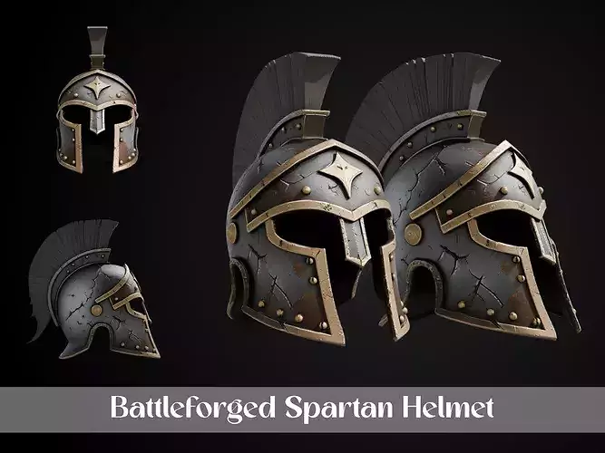 Stylized Mythic Spartan Helmet - Battleforged Spartan