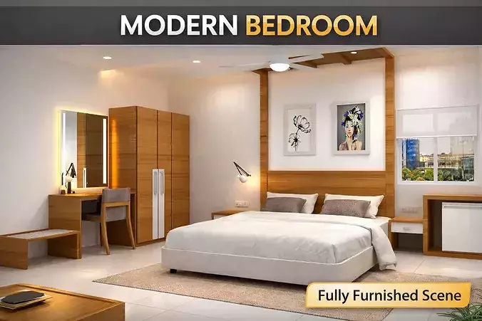 Photorealistic Hotel Room  Vray 3ds Max FBX OBJ 3D model