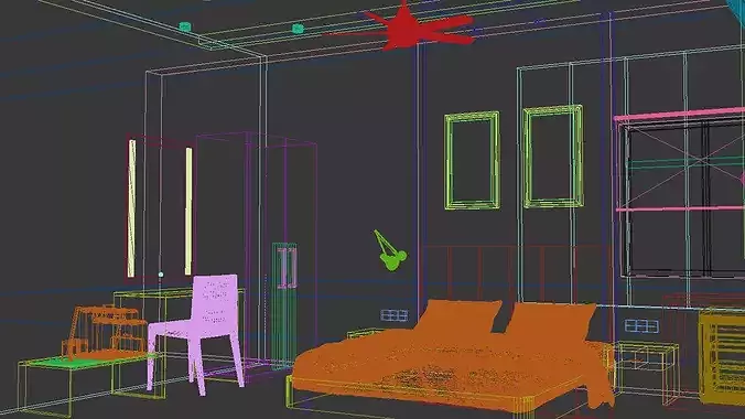 Photorealistic Hotel Room  Vray 3ds Max FBX OBJ 3D model 3