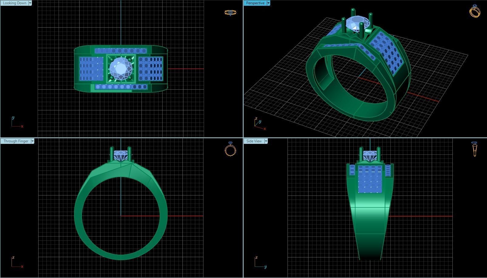 Ring T00168 3D print model_4
