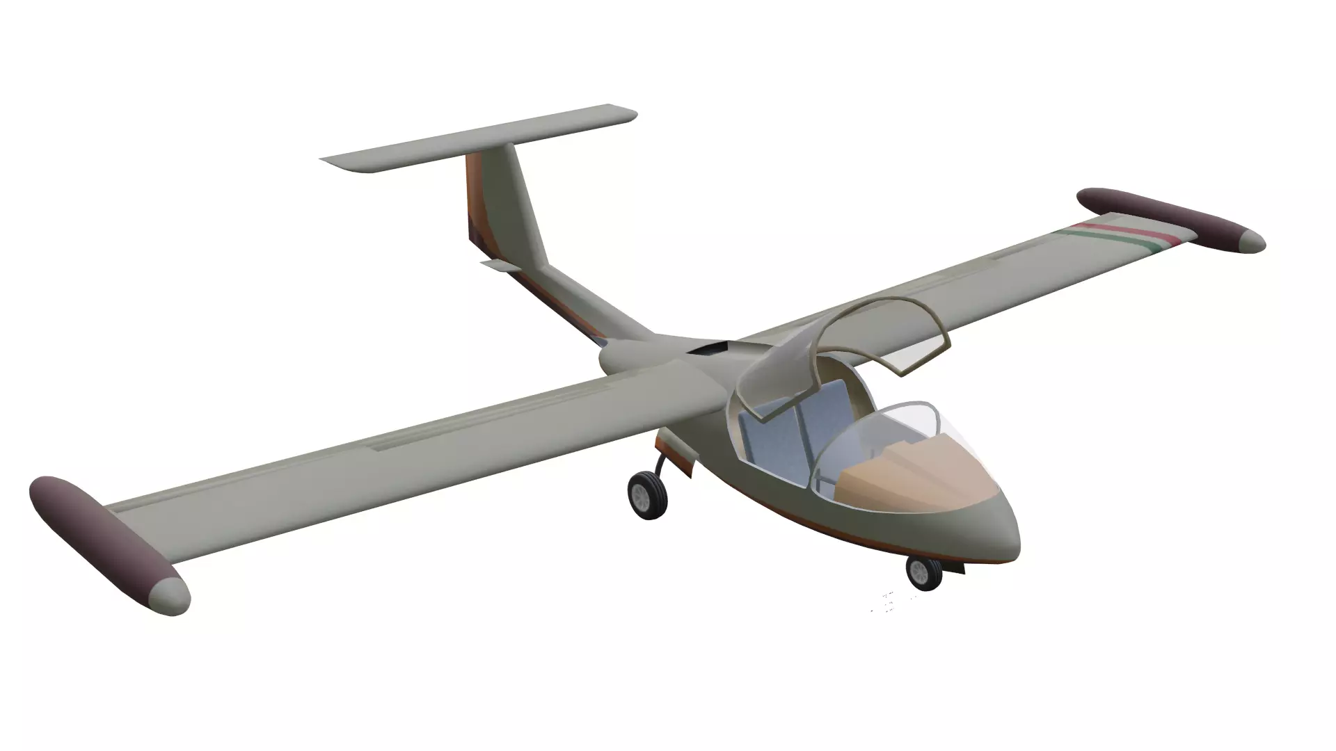 Caproni Vizzola C22J Ventura Low-poly 3D model