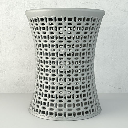 Basketweave Garden Seat 3D model