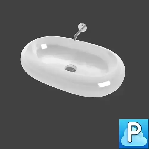 Sink and faucet 3D model
