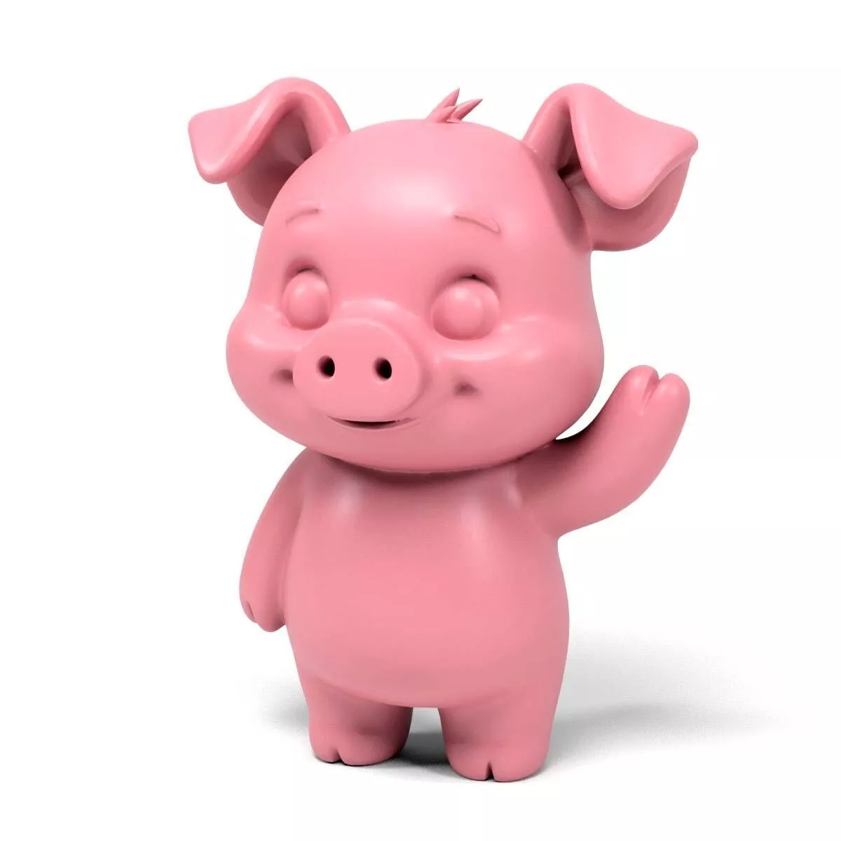 Funny pig 3 3D print model