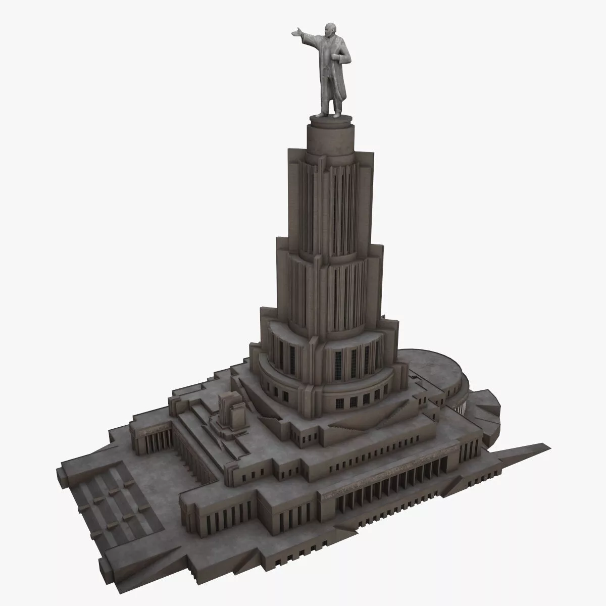 Palace Of Soviets --203-- Low-poly 3D model