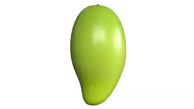 Green Mango PBR Low-poly 3D model 3