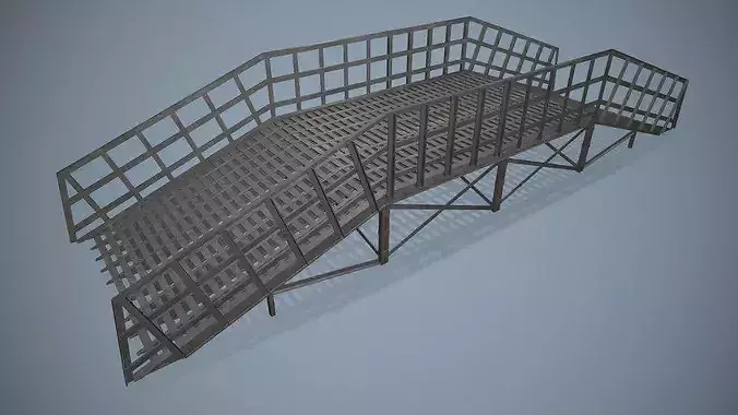 Estacade --204-- Low-poly 3D model 2