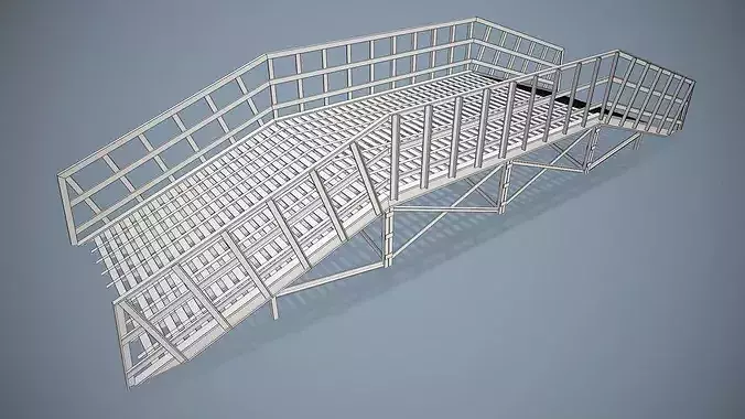 Estacade --204-- Low-poly 3D model 7