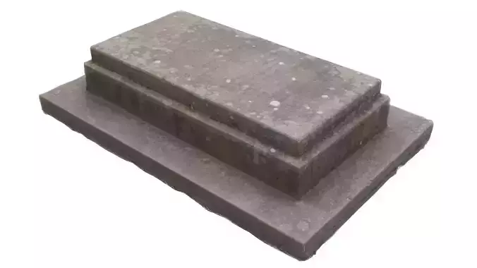 Tomb 02 - High and Low Versions Low-poly 3D model