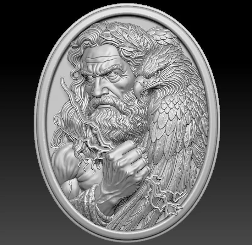 Zeus Pendant 3D print model