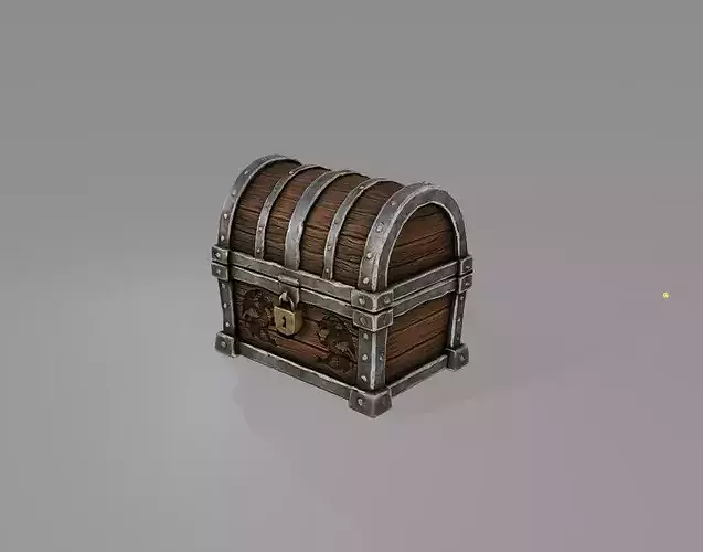 Medieval Treasure Chest - low poly game asset