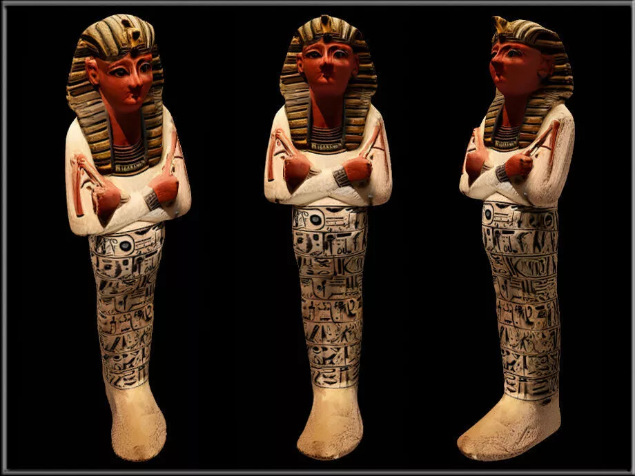 Ushabti of King Ramesses IV Low-poly 3D model