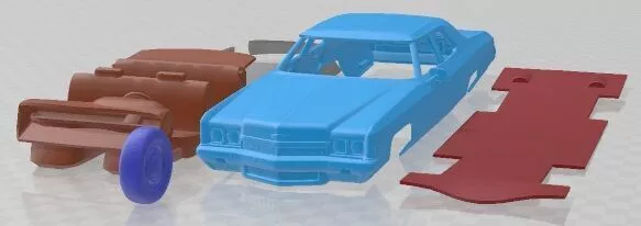 Chevrolet Impala 1972 Printable Car 3D print model