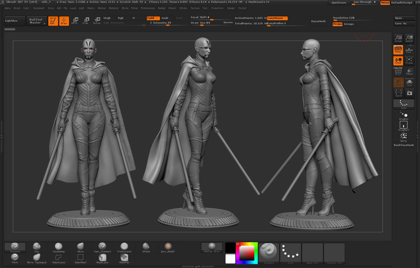 Asajj Ventress - 3d print 3D print model_1