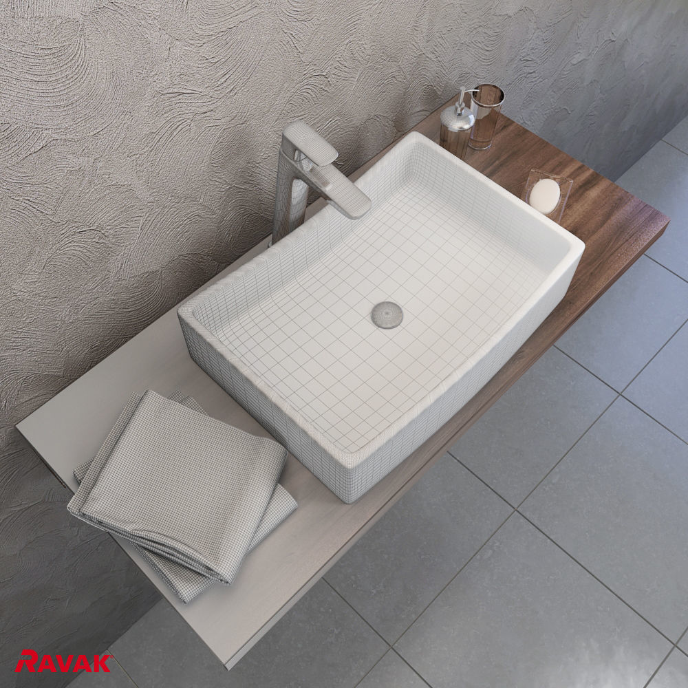sink Ravak Formy 3D model_3