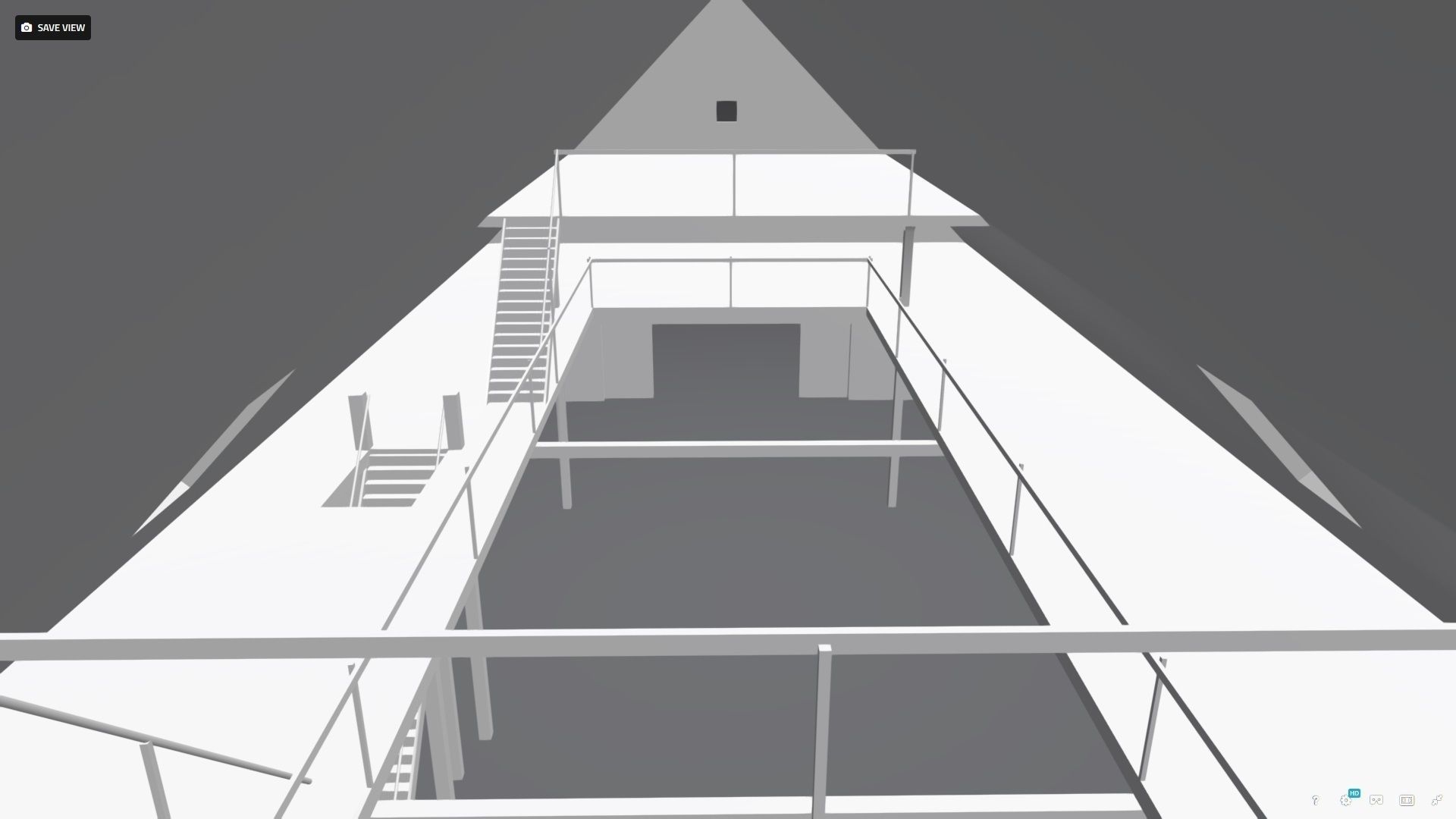 high detailed 3 floor big large barn 3D model_1