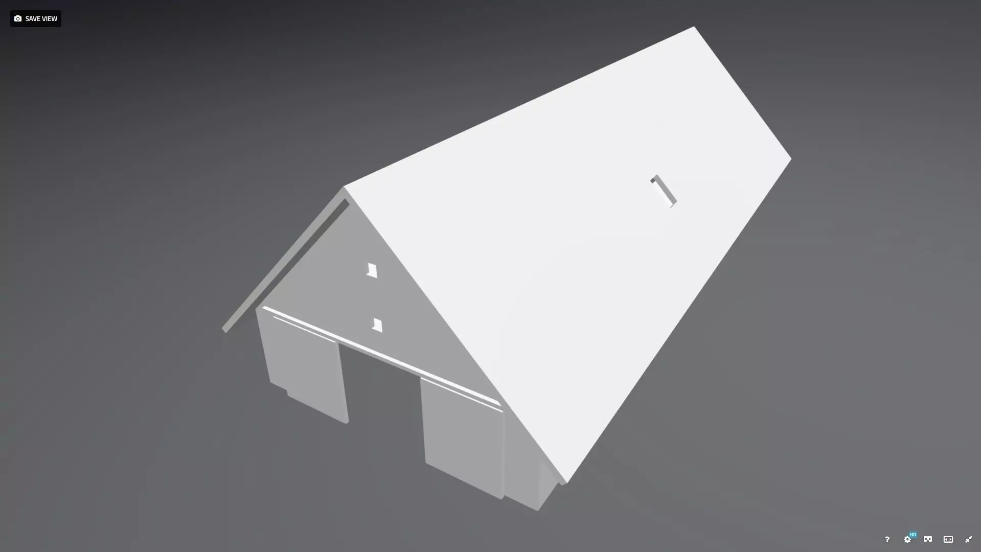 high detailed 3 floor big large barn 3D model_0
