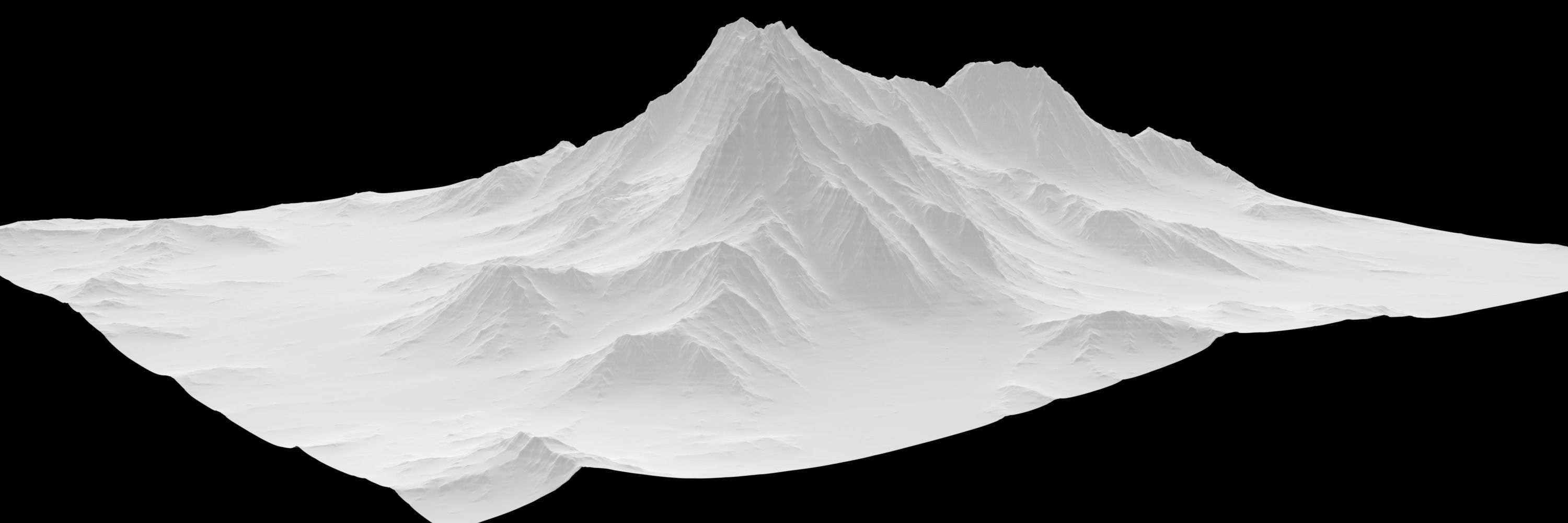 Sculpted Mountain VR ready Low-poly 3D model_3