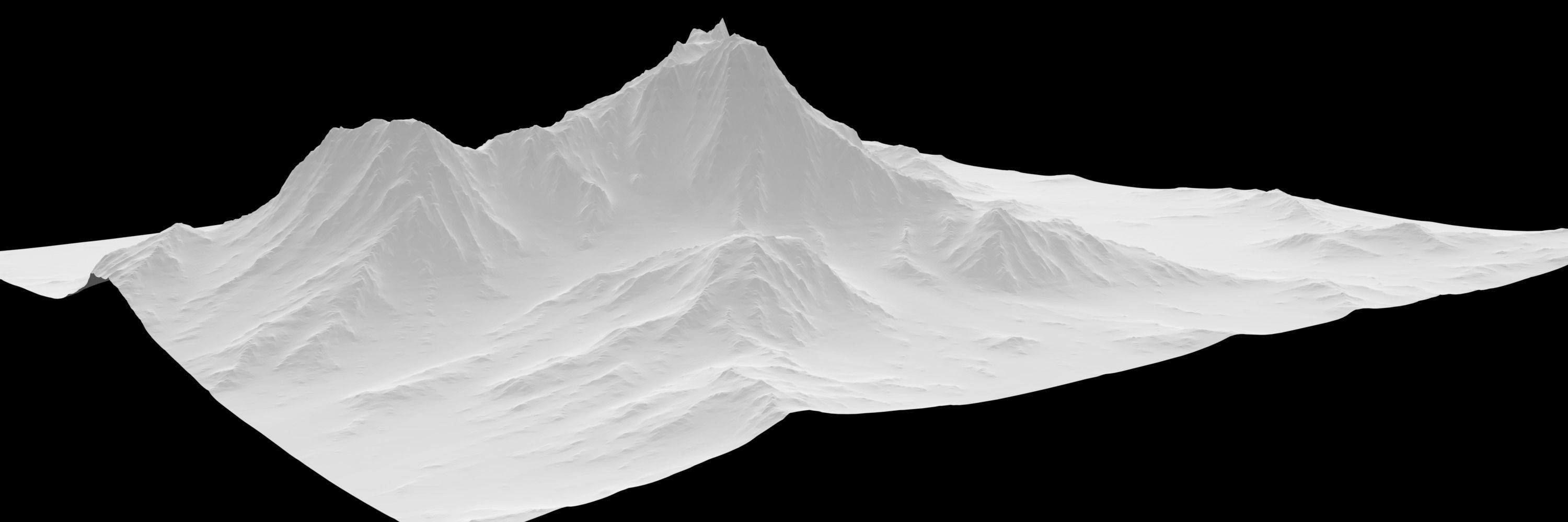Sculpted Mountain VR ready Low-poly 3D model_6