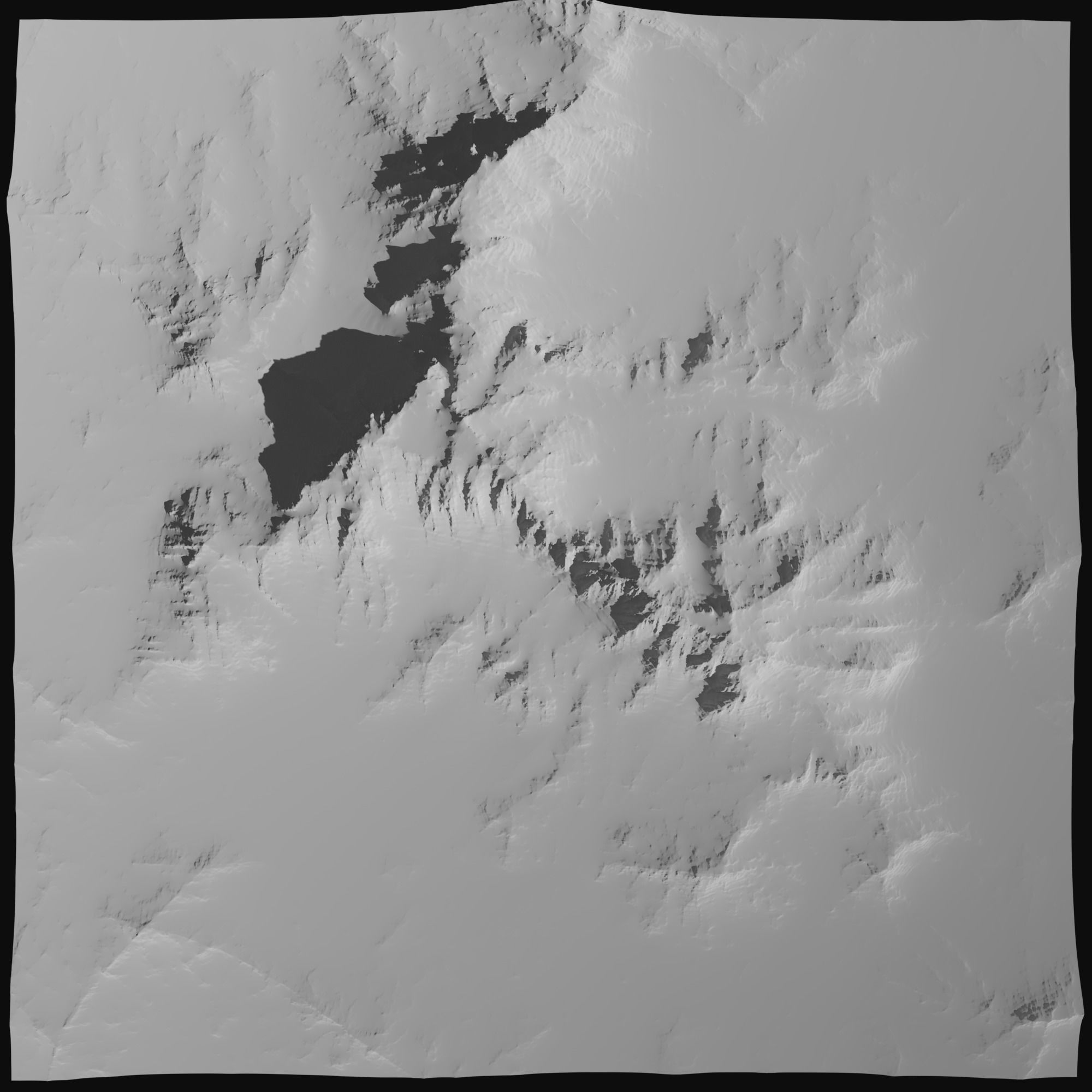Sculpted Mountain VR ready Low-poly 3D model_4